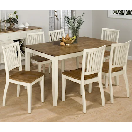 7-Piece Rectangular Table & Side Chair Set