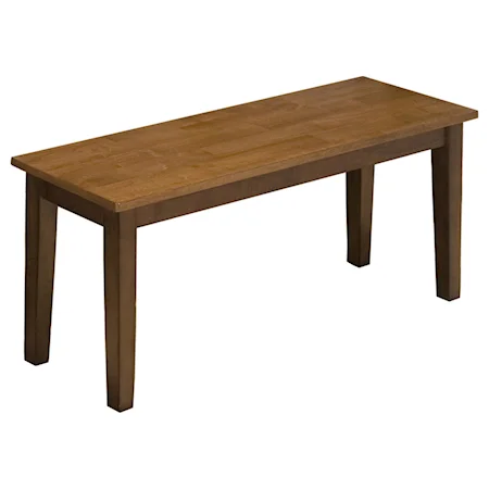 Solid Wood Two-Tone Backless Bench