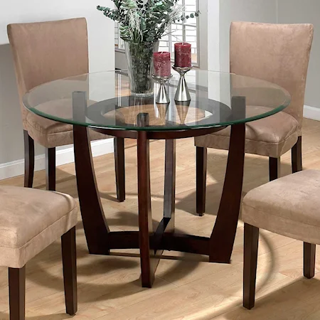 Glass Top Pedestal Table with 8mm Tempered Glass