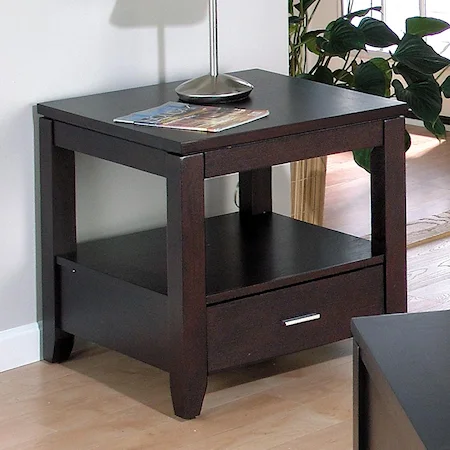 End Table with a Drawer and a Shelf
