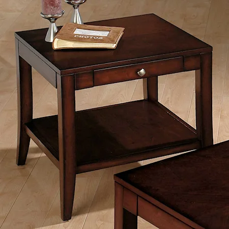 End Table with a Shelf and Drawer