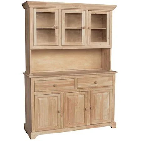 6-Door 3-Drawer Buffet & Hutch