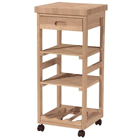 3-Shelf 1-Drawer Trolley Cart