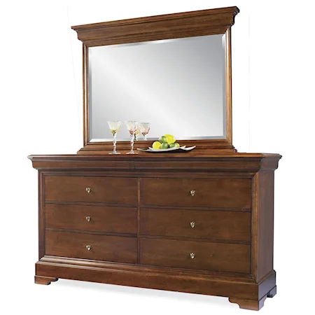 Dresser and Rectangular Landscape Mirror