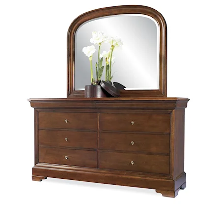 Dresser and Arched Landscape Mirror