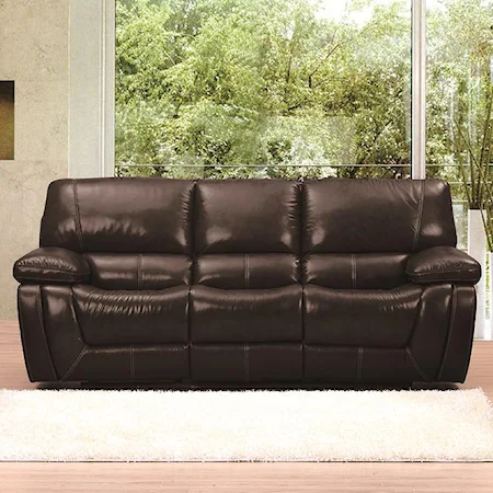 Casual Leather Dual Recliner Sofa