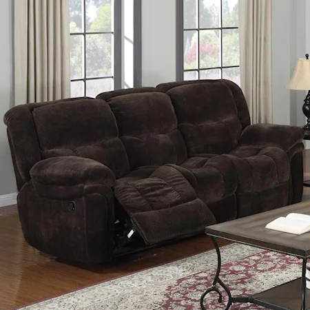 Casual Pillow-Padded Dual Reclining Sofa