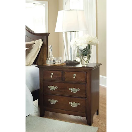 Traditional Nightstand with Three Drawers