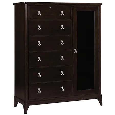 Door Chest with Six Drawers