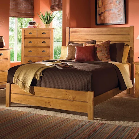 Queen Platform Panel Bed with Planked Detail