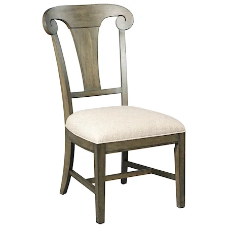 Fulton Splat Back Side Chair with Upholstered Seat