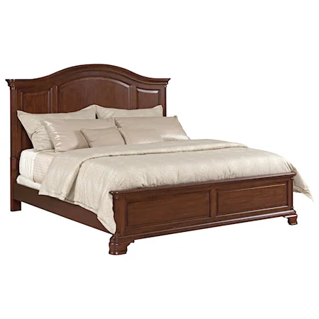 Traditional California King Arched Panel Bed