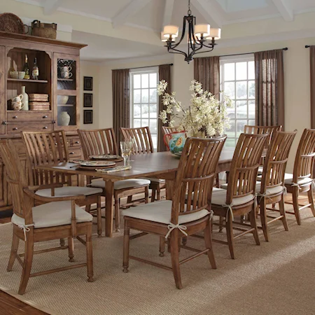 Eleven Piece Farmhouse Dining Set