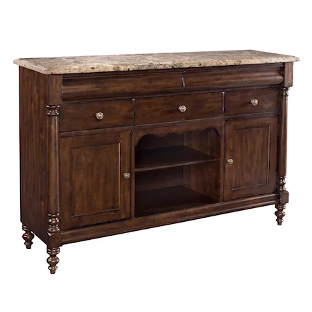 Sideboard with Emperador Marble Top