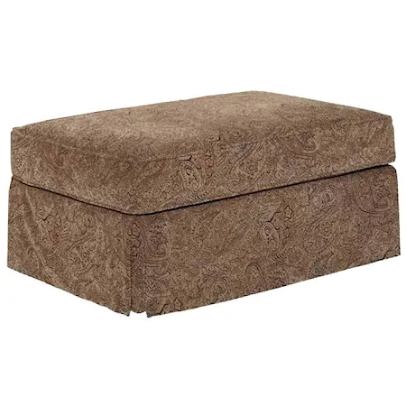 Traditional Large Ottoman with Skirted Base