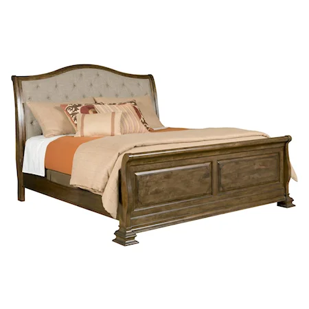 Queen Upholstered Sleigh Bed