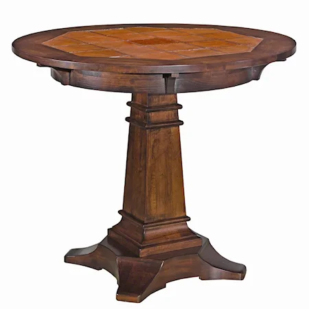 Round Pub Table with Tile Top