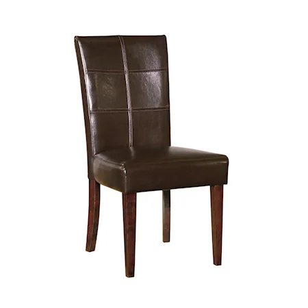 Bi-cast Leather Side Chair