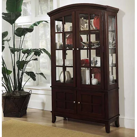 45" Curio Cabinet with Unique Framed Design