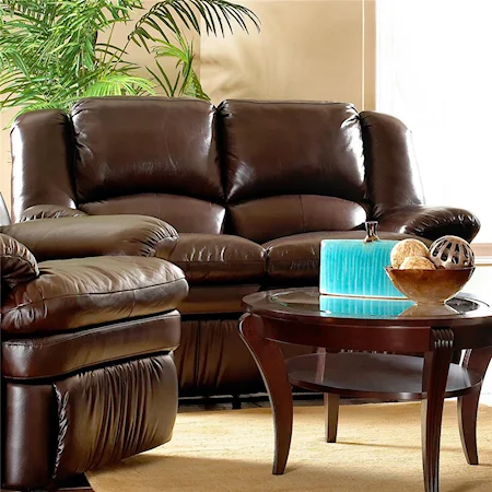 Leather Reclining Love Seat