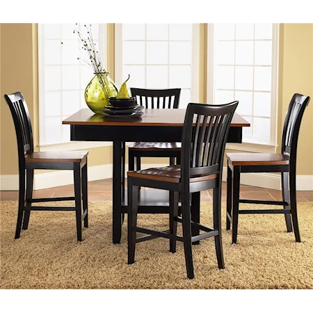5-Piece Counter Height Table and 4 Barstool Set