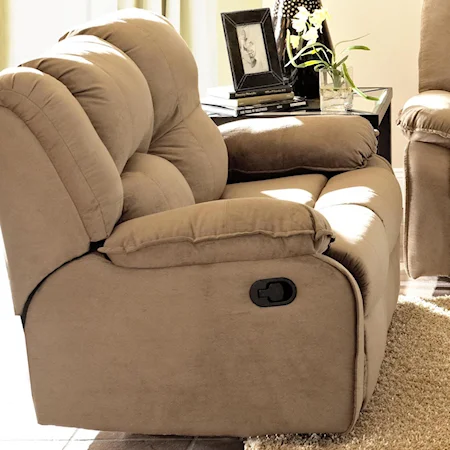 Reclining Loveseat with Pillow Arms