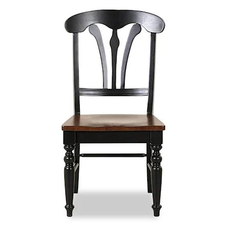 Dining Room Side Chair with Wooden Seat