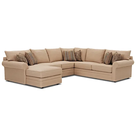 Casual Sectional Sofa with LAF Chaise