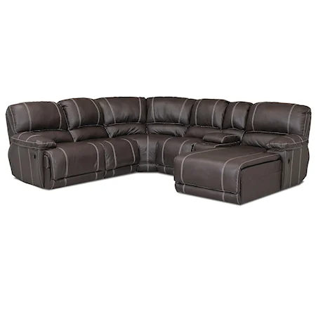 Casual Reclining Sectional Sofa with Chaise