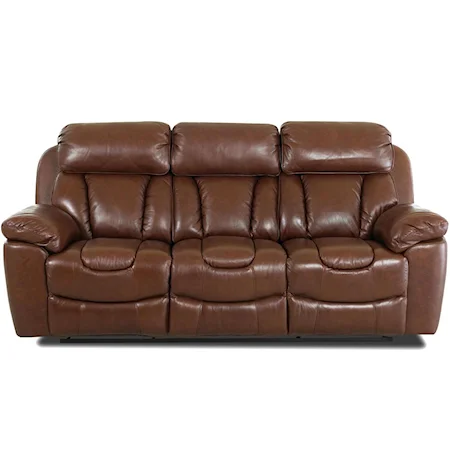 Leather Reclining Sofa