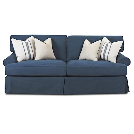 Air Dream Sleeper Sofa with Blend Down Cushions and 4 Toss Pillows