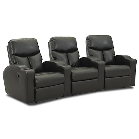 Three Piece Home Theater with Recliners