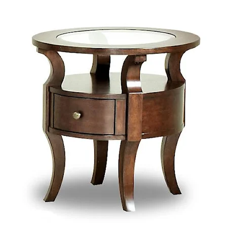 Round End Table with Cabriole Legs