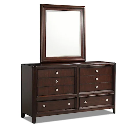8 Drawer Dresser & Mirror Combo