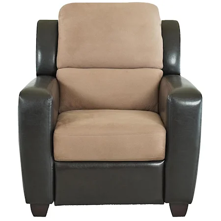 Two Toned Upholstered Recliner