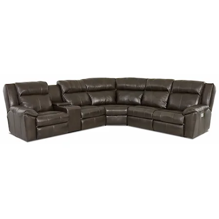 3-Piece Reclining Sectional with Power Headrest and LAF Console Loveseat