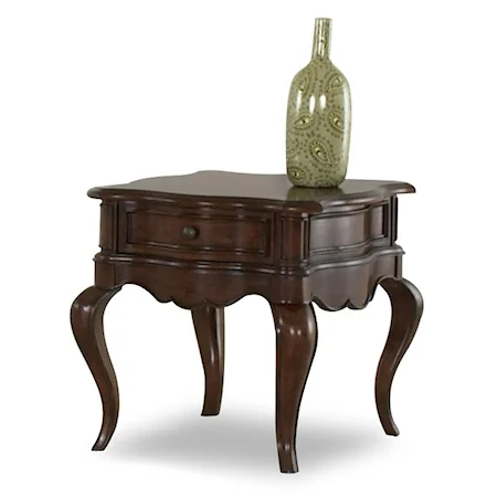 1 Drawer End Table with Cabriole Legs