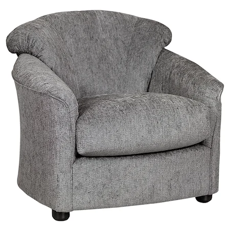 Upholstered Chair with Low Profile Arms