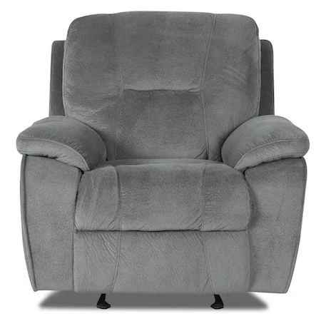 Casual Gray Glider Recliner