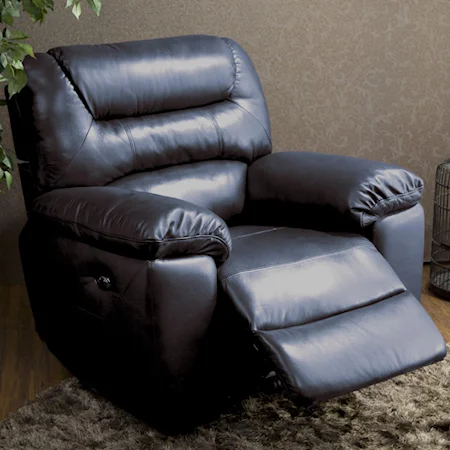 Casual Glider Recliner with Plush Pillow Arms