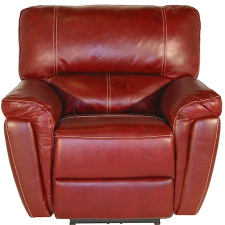 Casual Glider Recliner with Wide Pillow Arms