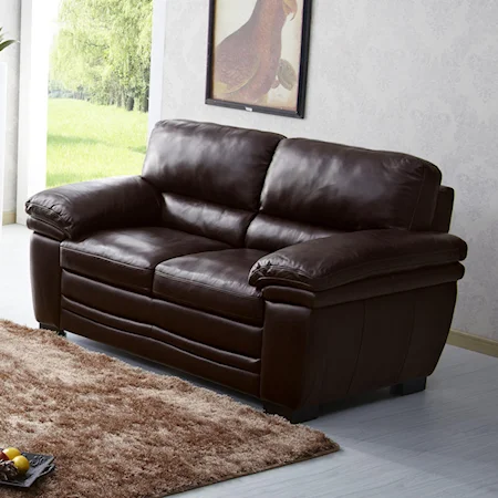 Casual Loveseat with Pillow Arms