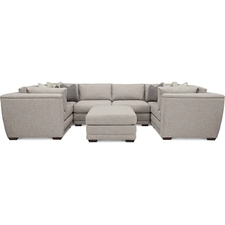 7 Piece U-Shaped Sectional with Ottoman