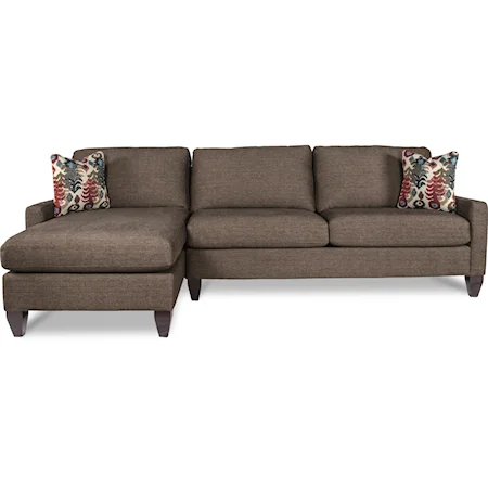 Contemporary Two Piece Sectional Sofa w/ LAF Chaise