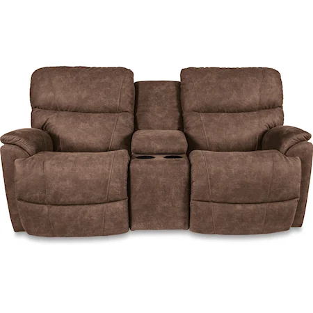 Power Console Reclining Loveseat with Power Headrests and USB Charging Ports