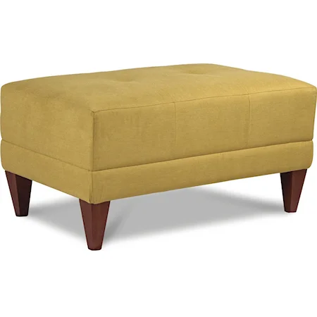 Mid-Century Modern Ottoman with Tufting