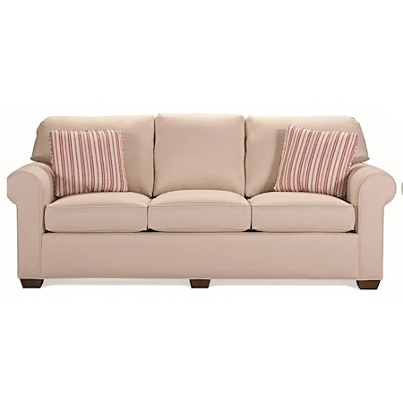 Casual Sofa with Rolled Arms