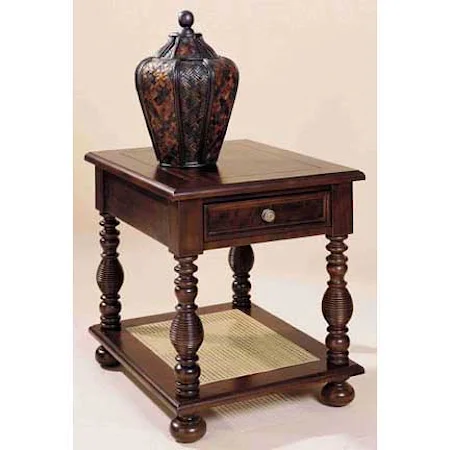 Turned-Leg End Table