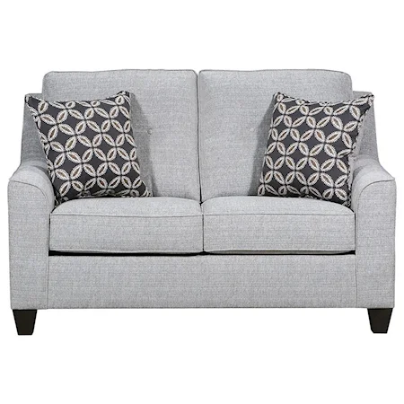 Stationary Loveseat with Button Tufting