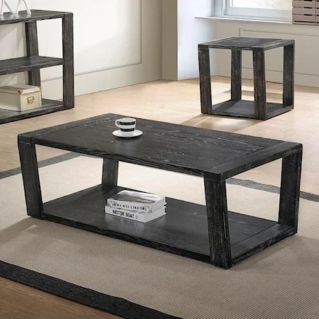 Rectangular Cocktail Table with Casters